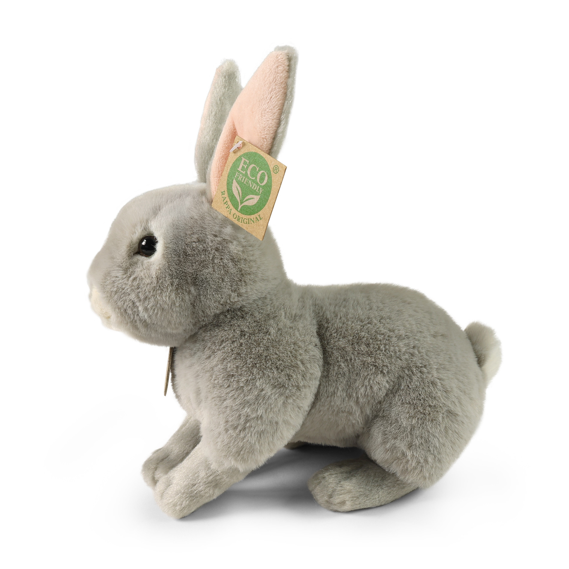 Plush Gray Bunny Sitting 23 cm. Soft Collection series