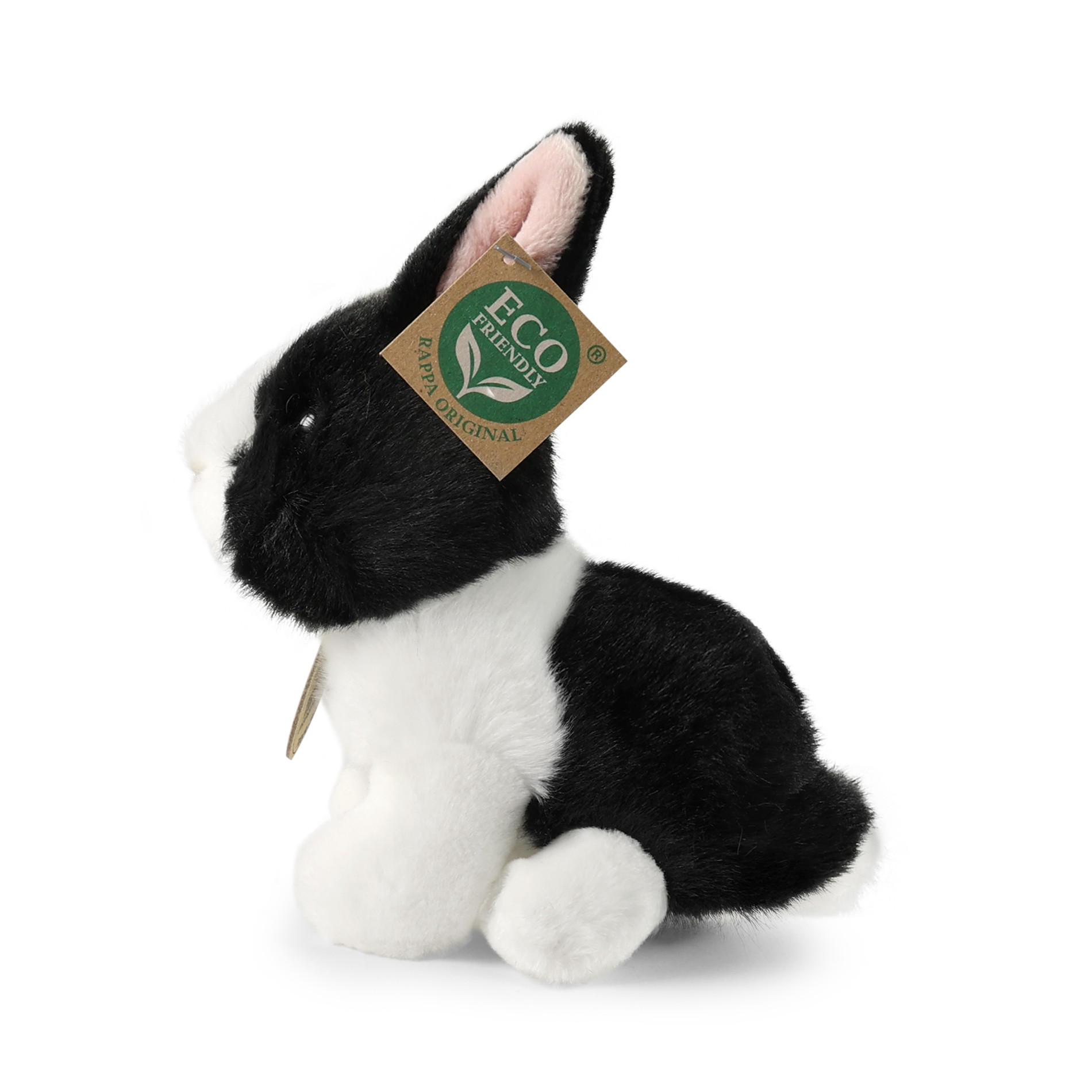 Plush bunny White and black 16 cm.