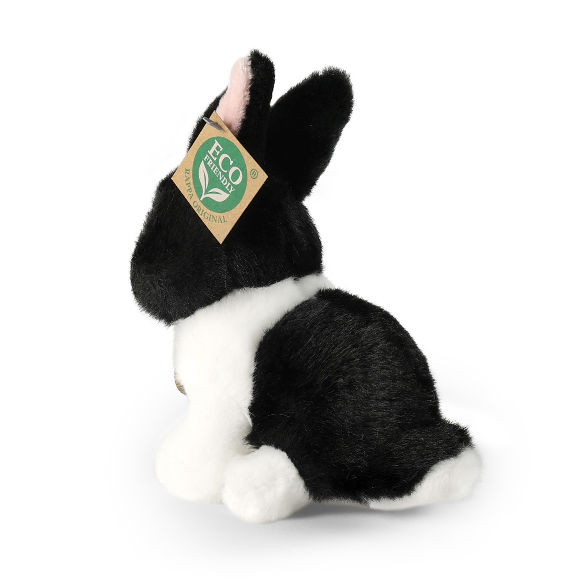 Plush bunny White and black 16 cm.