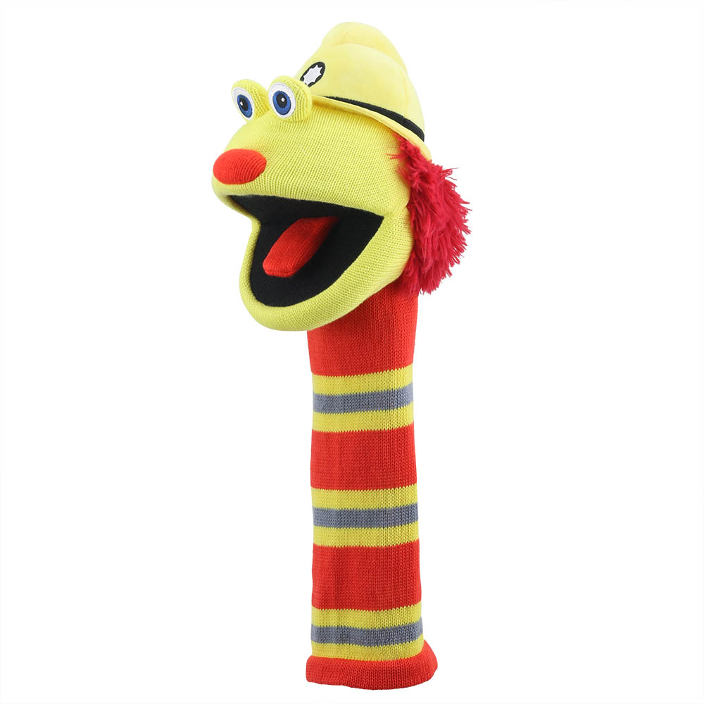 Puppet theater doll Sock Monster Fireman Flint 38 cm.
