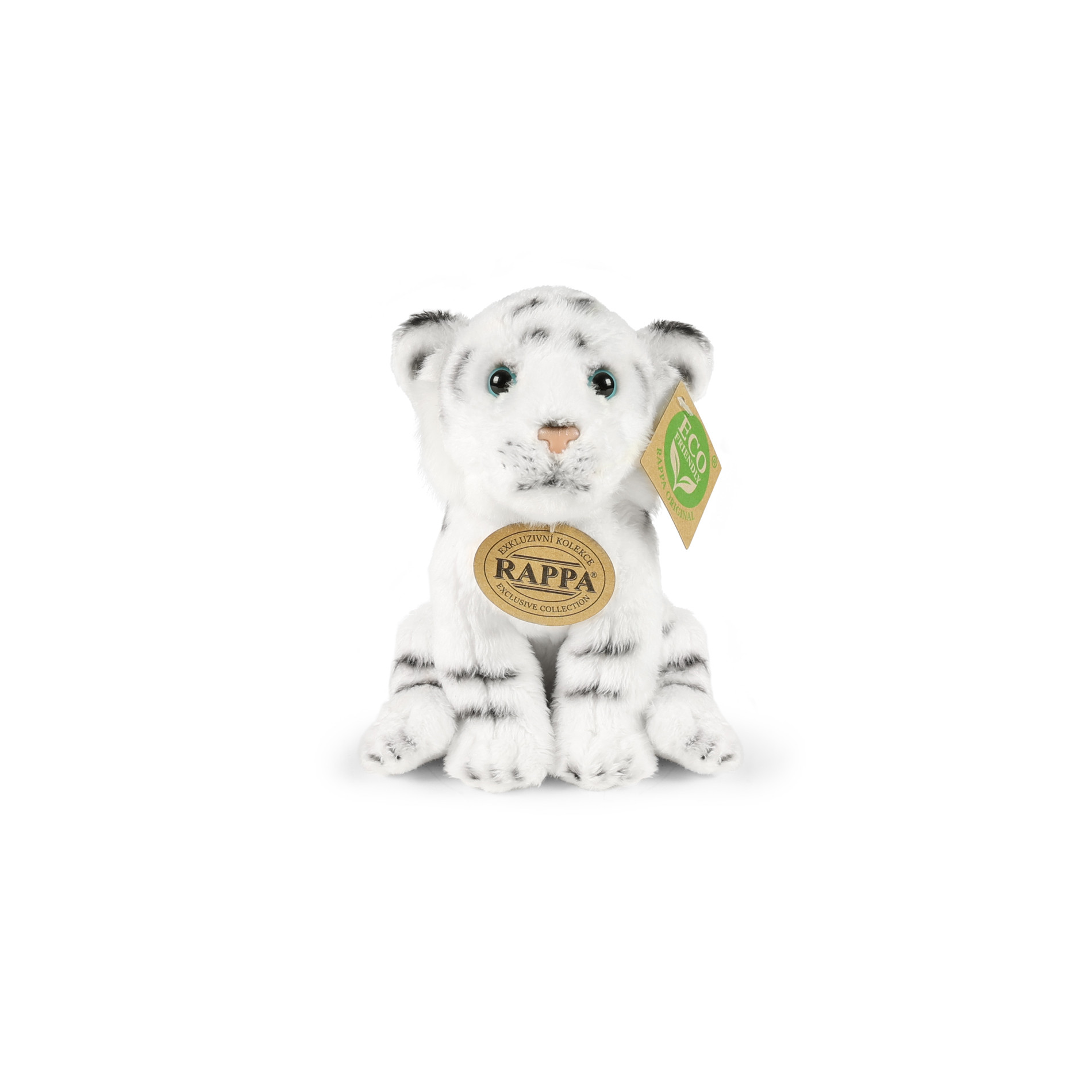 Plush White Tiger Sitting 15 cm.