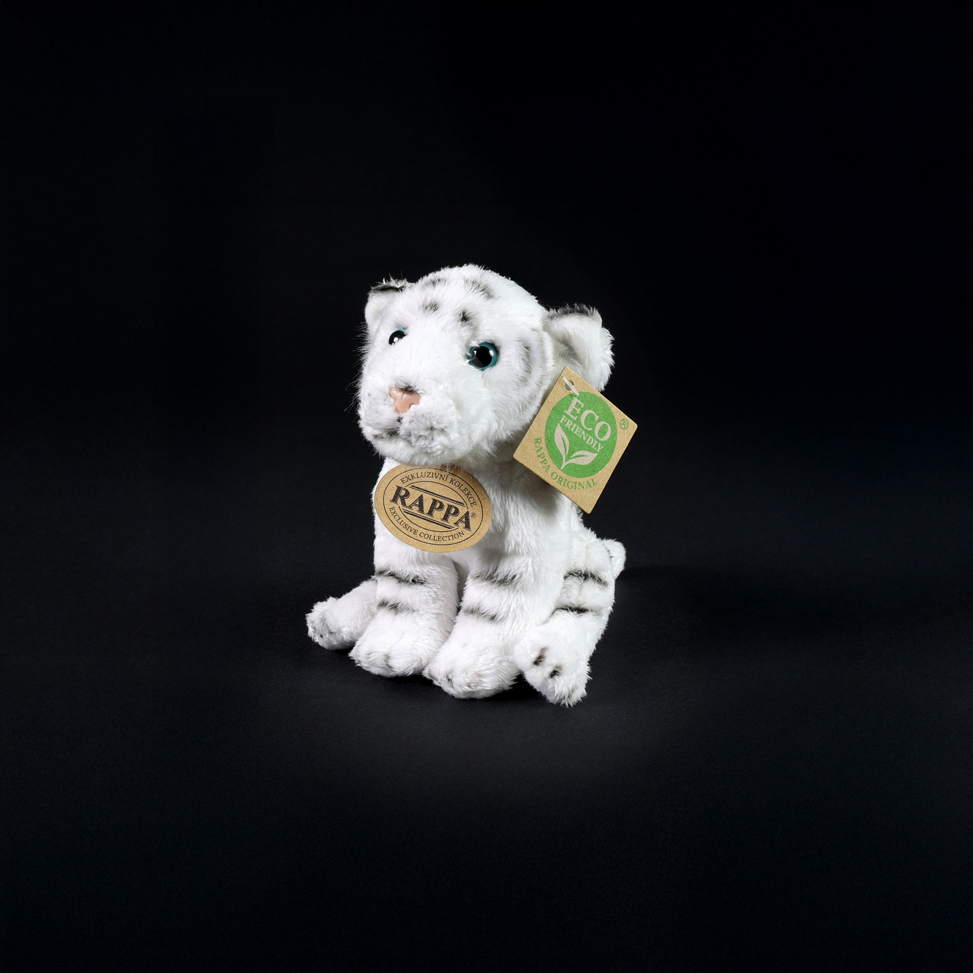 Plush White Tiger Sitting 15 cm.