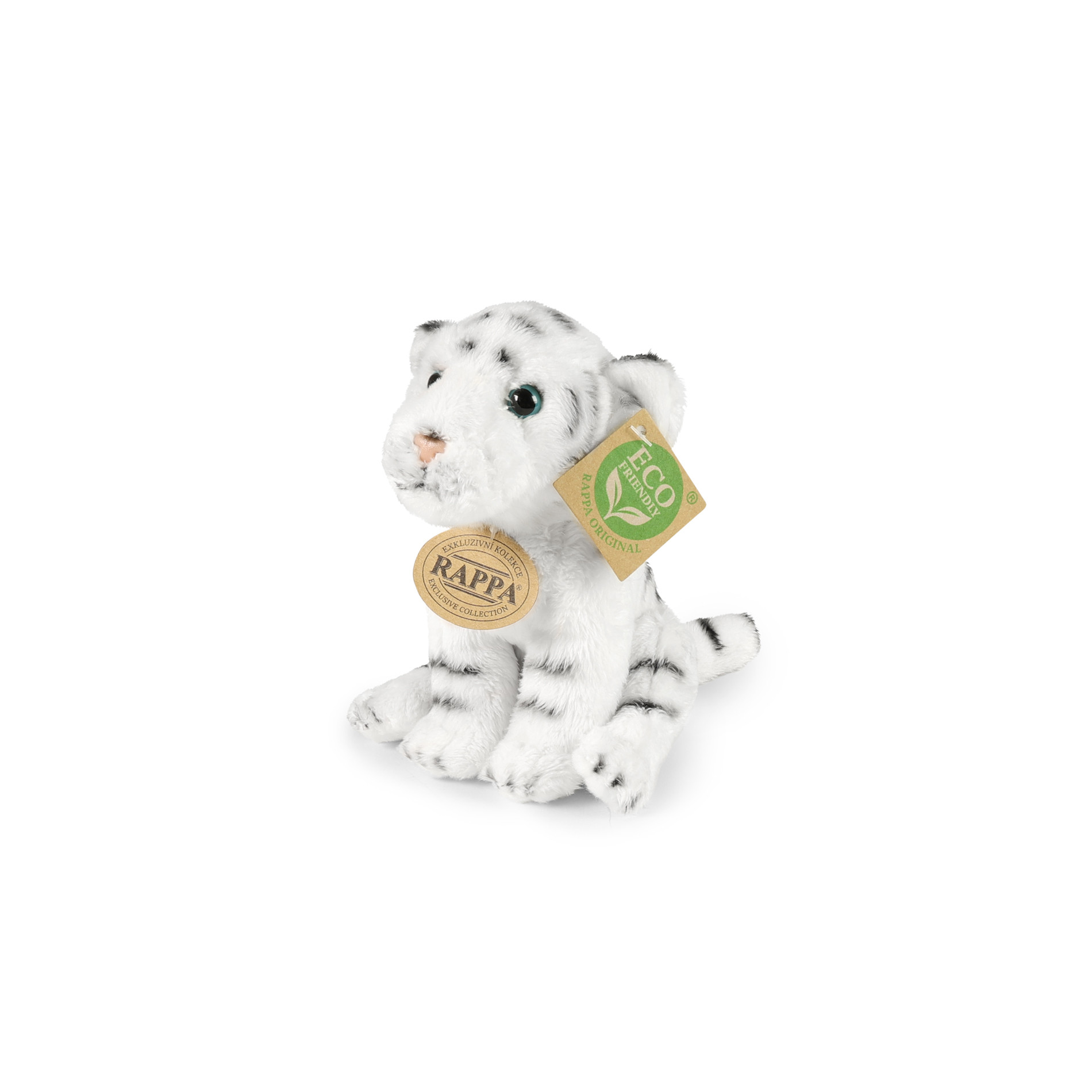 Plush White Tiger Sitting 15 cm.