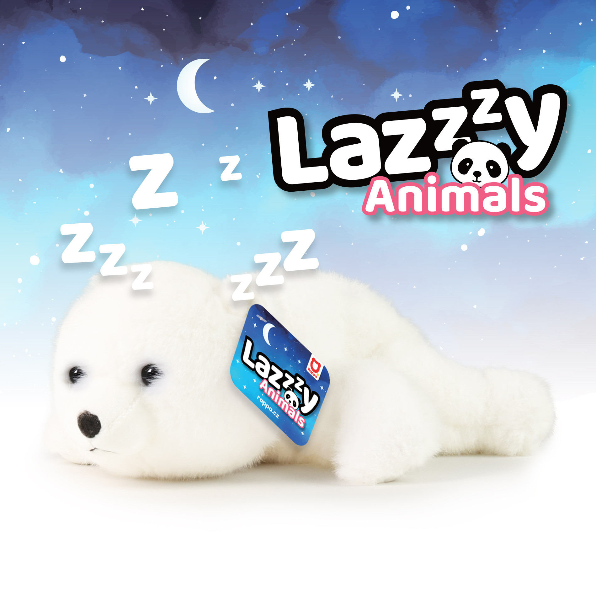 Плюшено Бяло мече 29 см. лежащо серия LazyAnimals