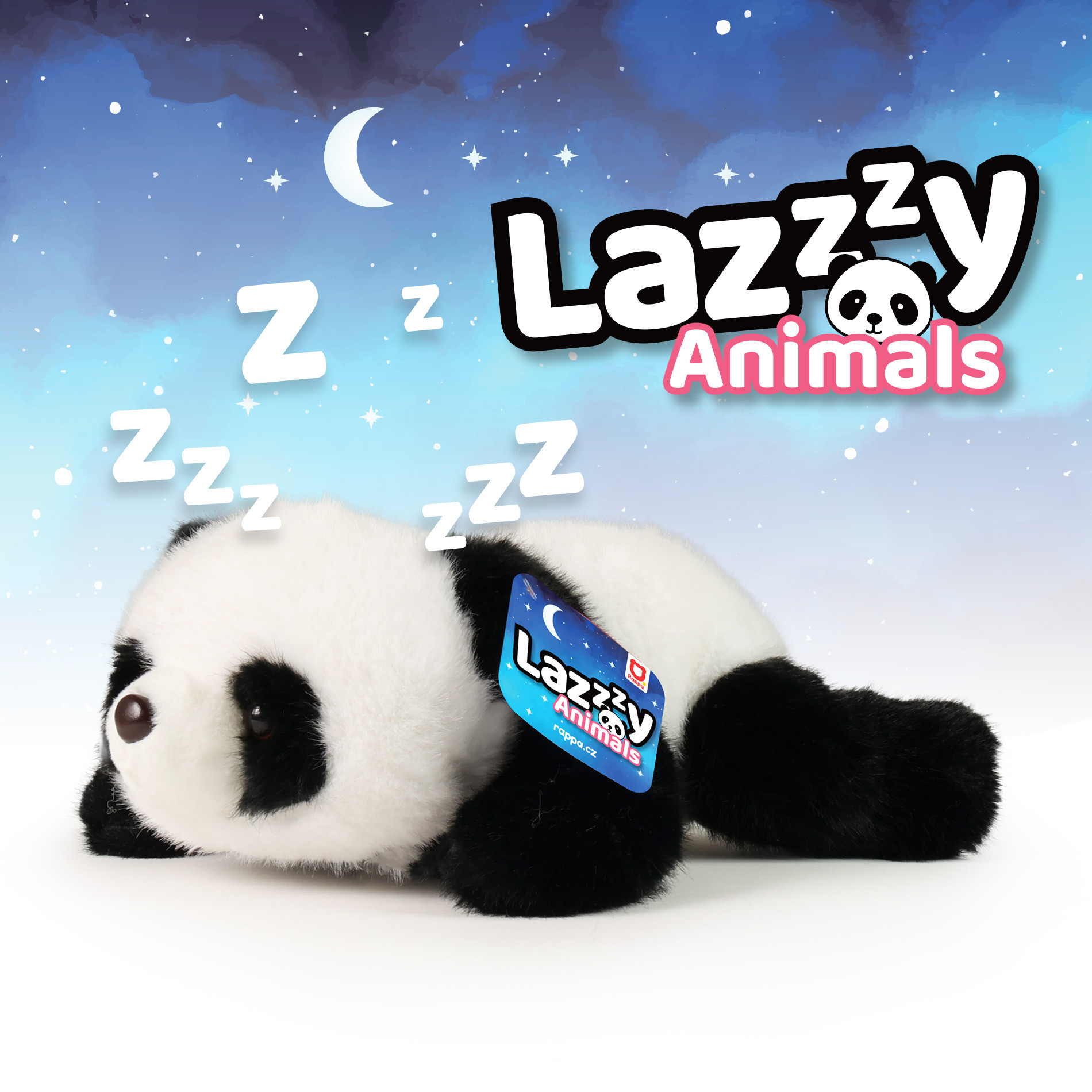 Plush Panda 29 cm. lying down LazyAnimals series