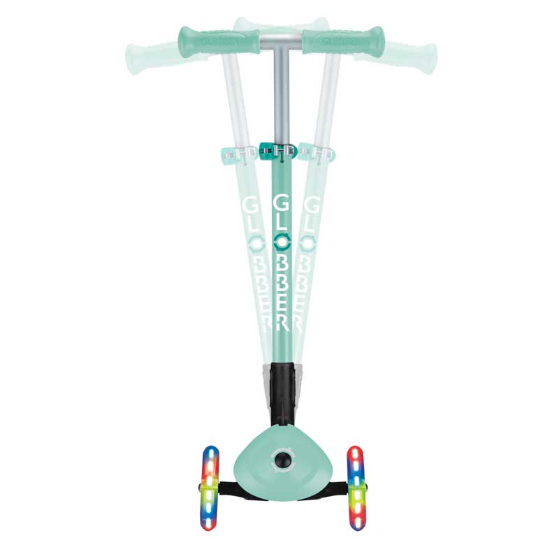 Folding scooter GLOBBER PRIMO FOLDABLE LIGHTS - mint green