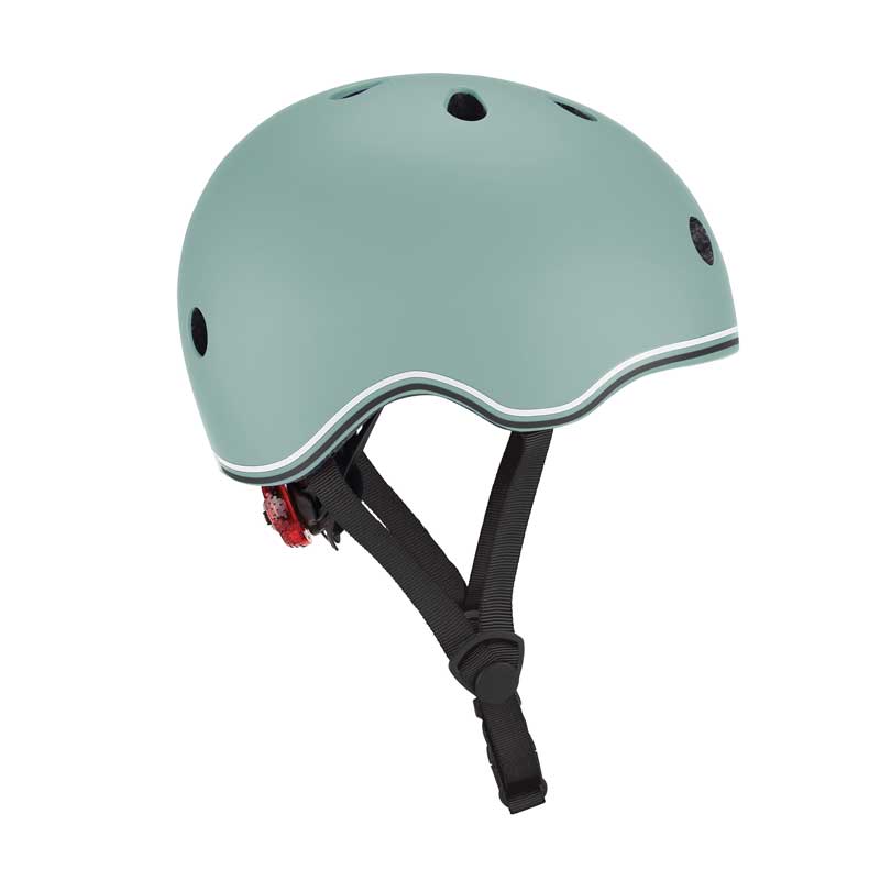 Globber Go Up Lights Kids Scooter Helmet, XXS/XS (45-51cm) - Green