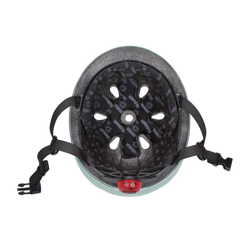 Globber Go Up Lights Kids Scooter Helmet, XXS/XS (45-51cm) - Green