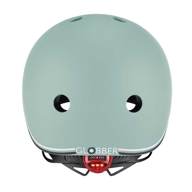 Globber Go Up Lights Kids Scooter Helmet, XXS/XS (45-51cm) - Green
