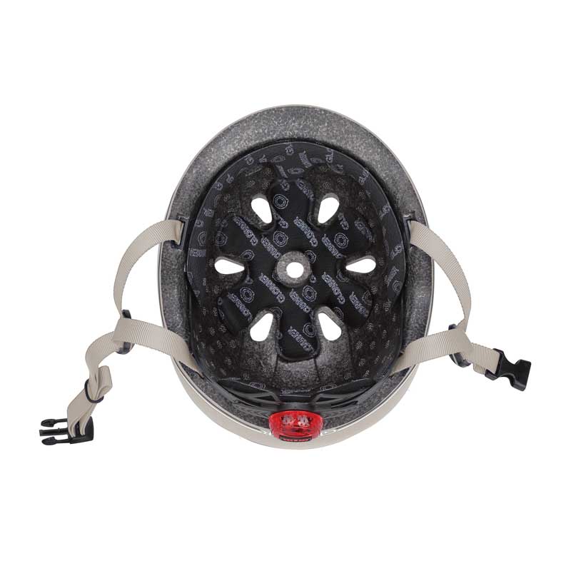 Globber Go Up Lights Kids Scooter Helmet, XXS/XS (45-51cm) - Gray