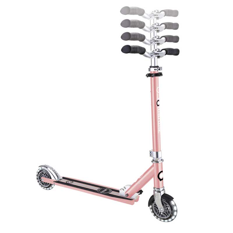 Aluminum children's scooter GLOBBER FLOW ELEMENT LIGHTS - rose gold