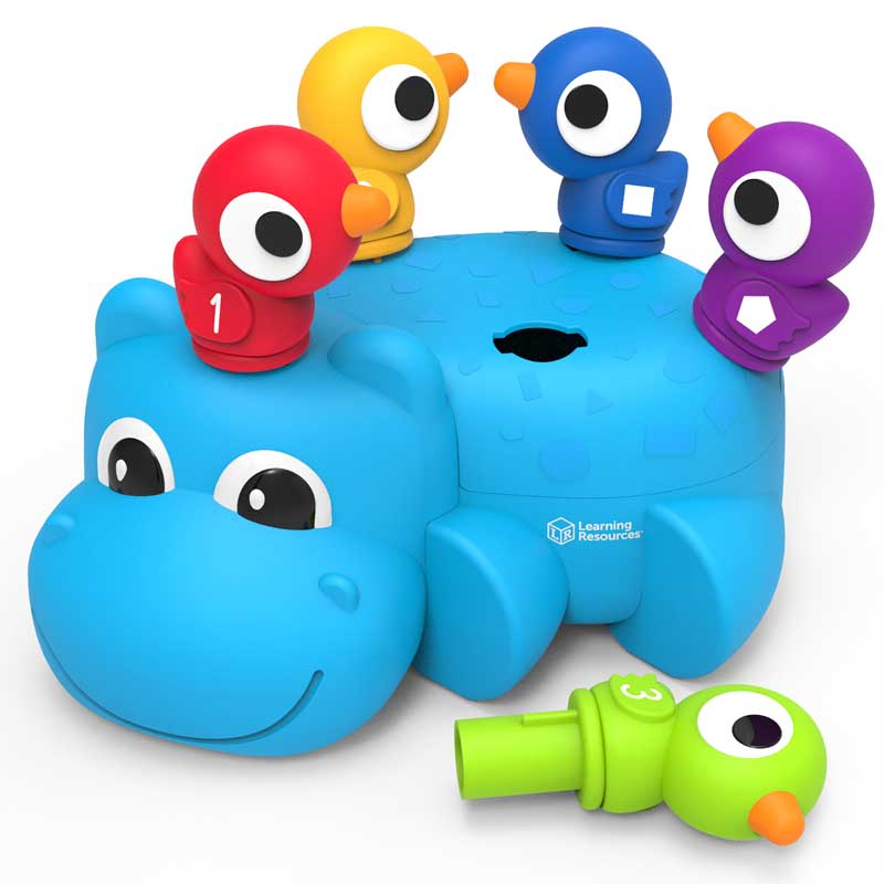 Baby toy for fine motor skills - Huey the hippopotamus