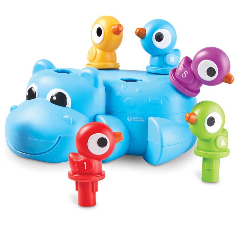Baby toy for fine motor skills - Huey the hippopotamus