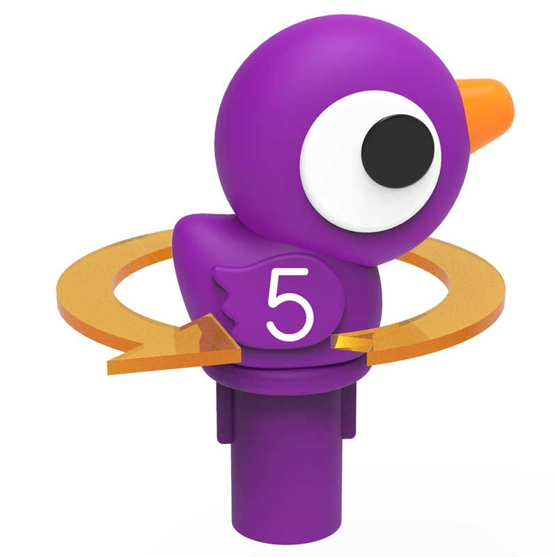 Baby toy for fine motor skills - Huey the hippopotamus