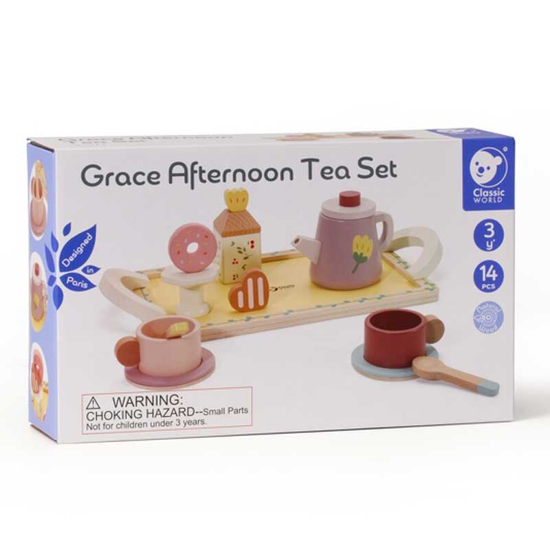 Wooden children's afternoon tea set