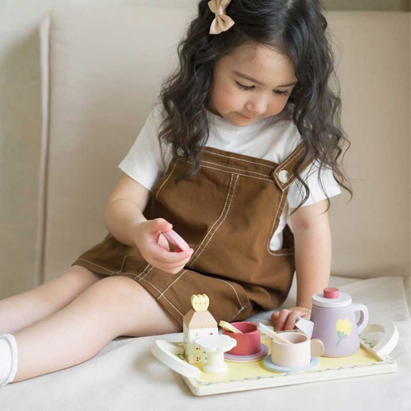 Wooden children's afternoon tea set