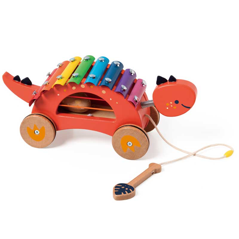 Wooden Xylophone Dinosaur Classic World for Pulling, 18+ months