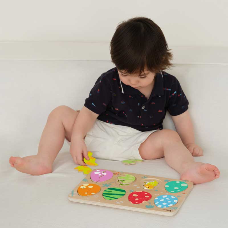 Classic World 25-piece wooden dinosaur puzzle, 18+ months