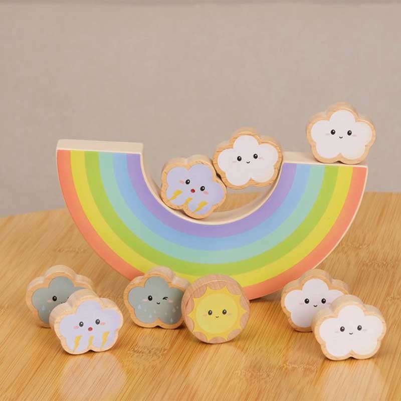 Wooden Balance Game - Color Rainbow