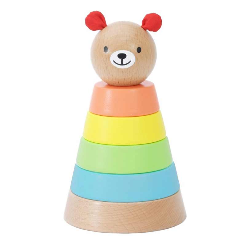 Wooden toy - stacking tower-bear
