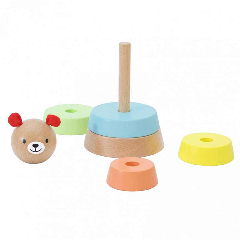 Wooden toy - stacking tower-bear