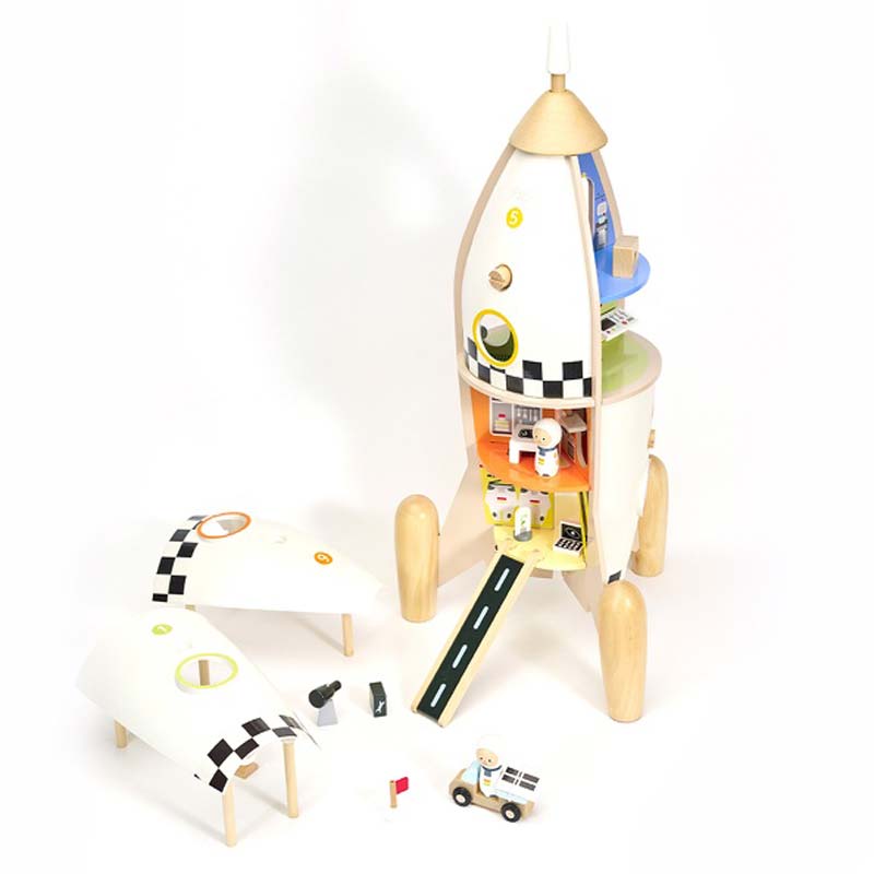 Wooden Activity Toy - Space Rocket
