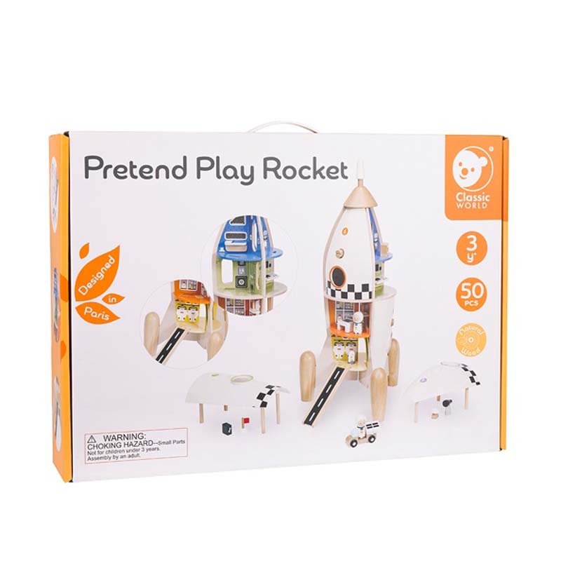 Wooden Activity Toy - Space Rocket