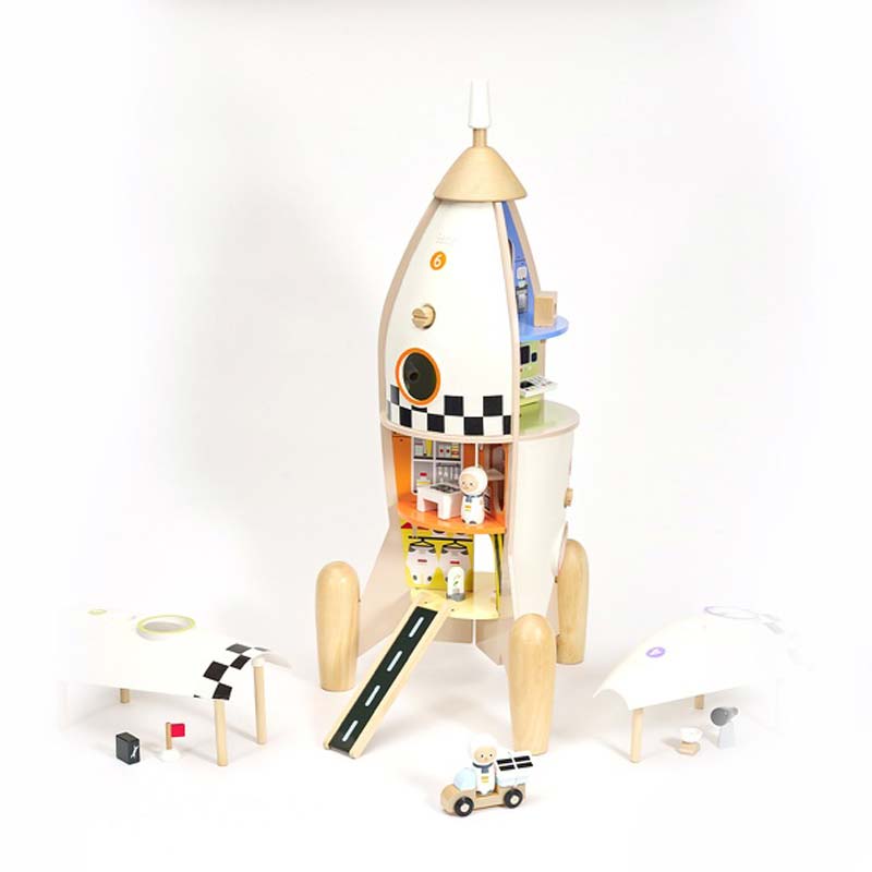 Wooden Activity Toy - Space Rocket