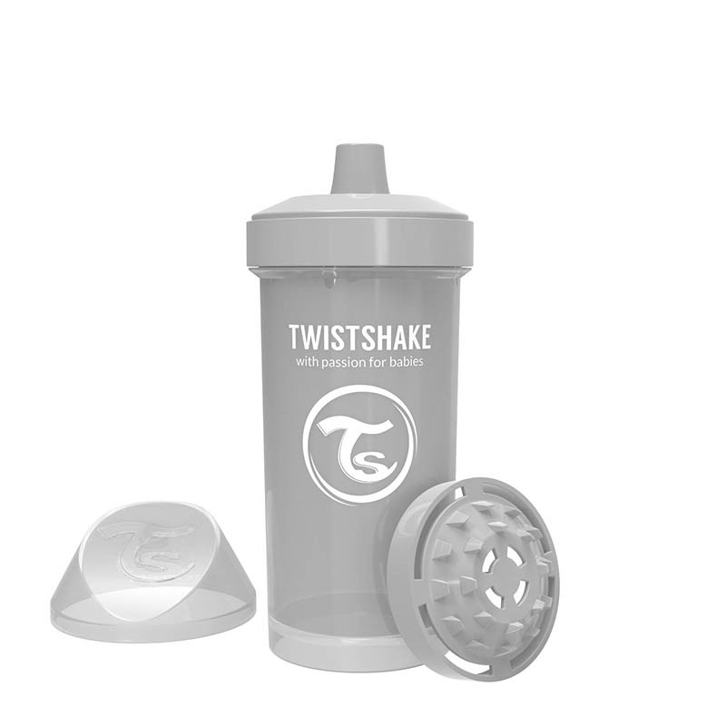 Детска чаша с шейкър Twistshake 360 мл 12+ месеца сива