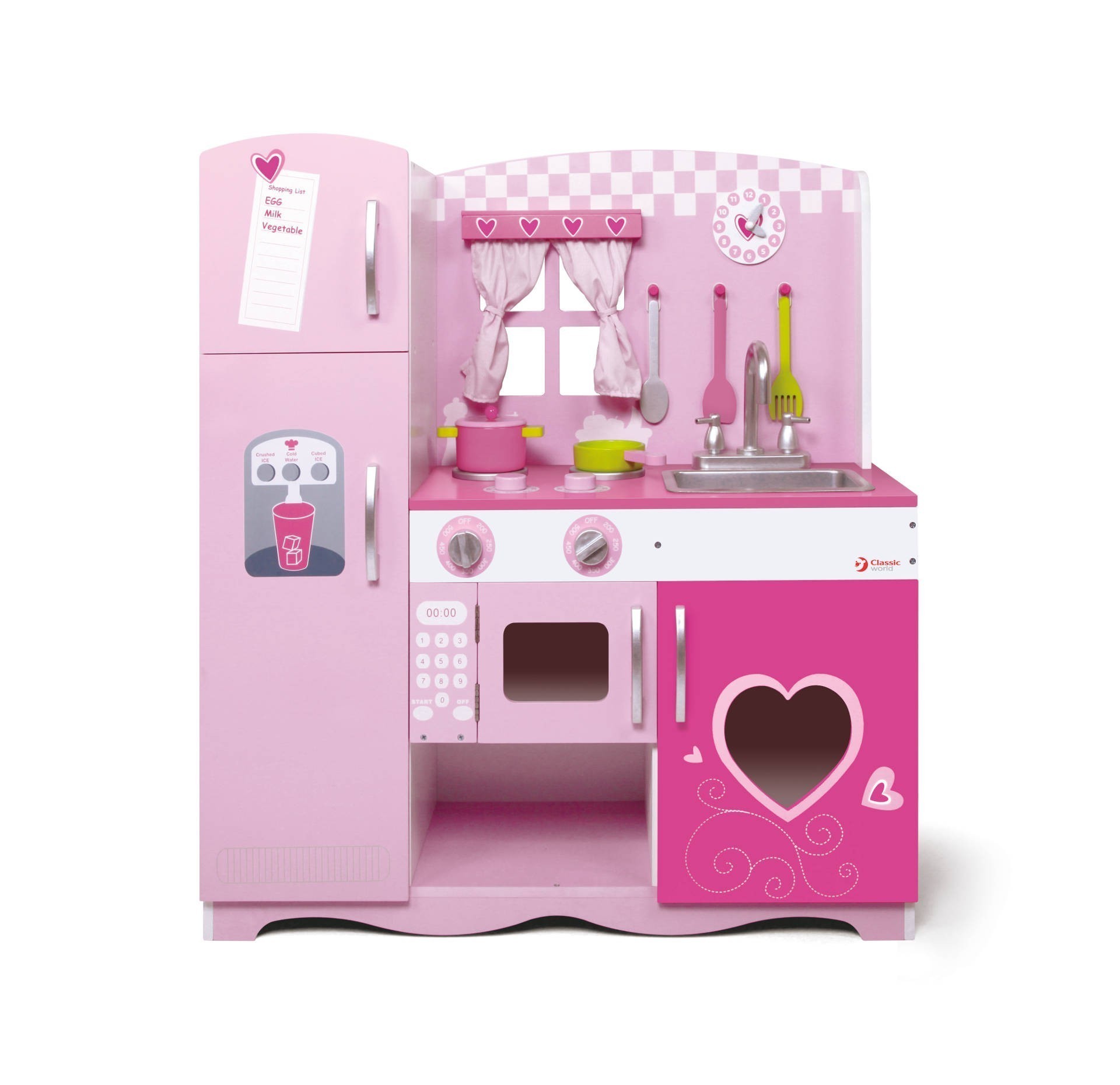 Children's wooden play kitchen