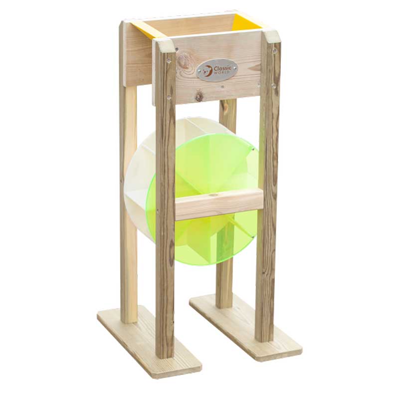 Children's wooden grinder for playing with sand