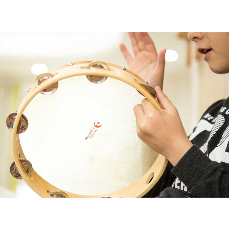 Children's wooden tambourine 25 cm