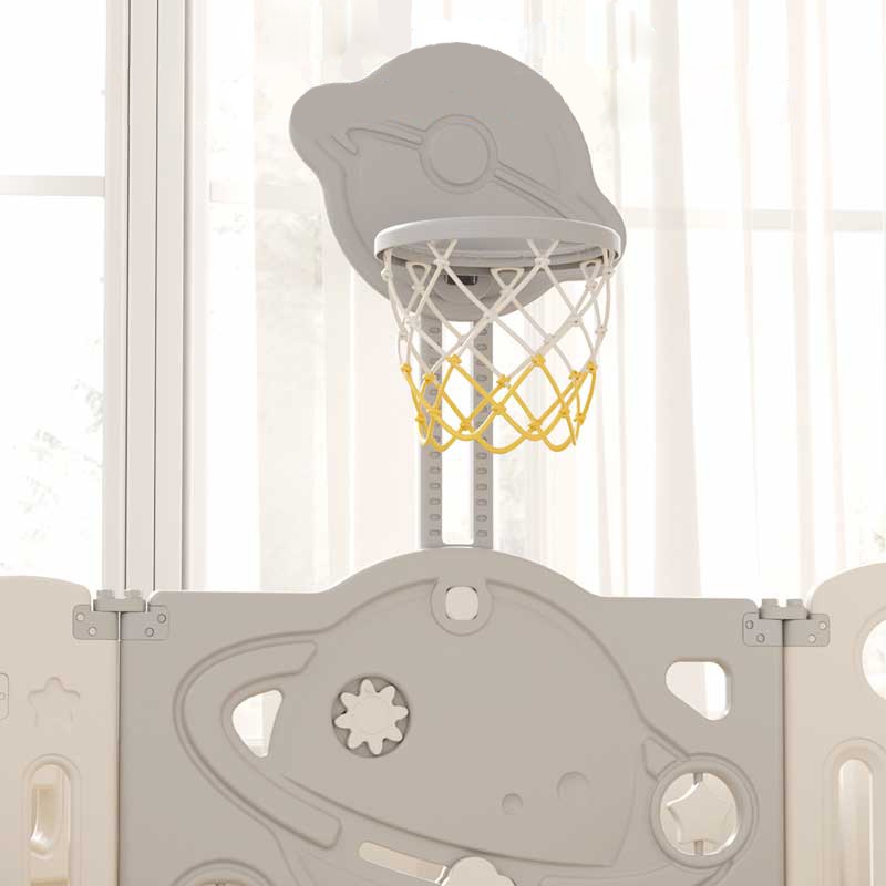 Children's playhouse with fence and basketball hoop - Cosmonaut