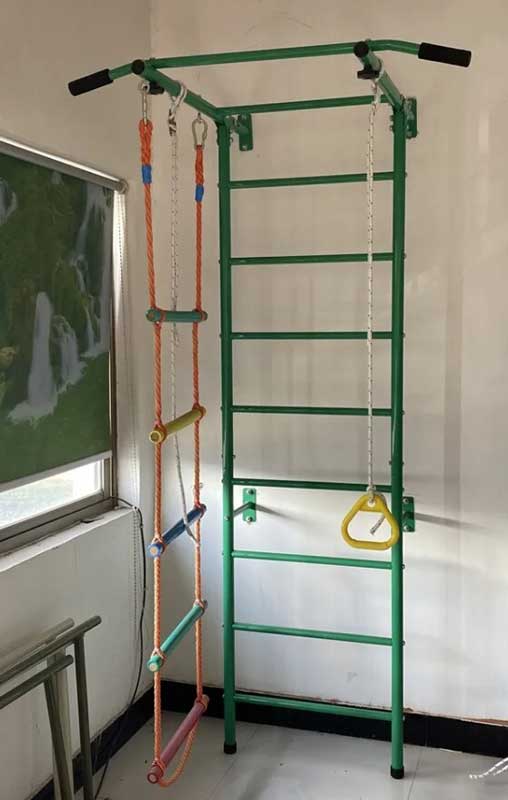 Children's metal Swedish wall with accessories, green