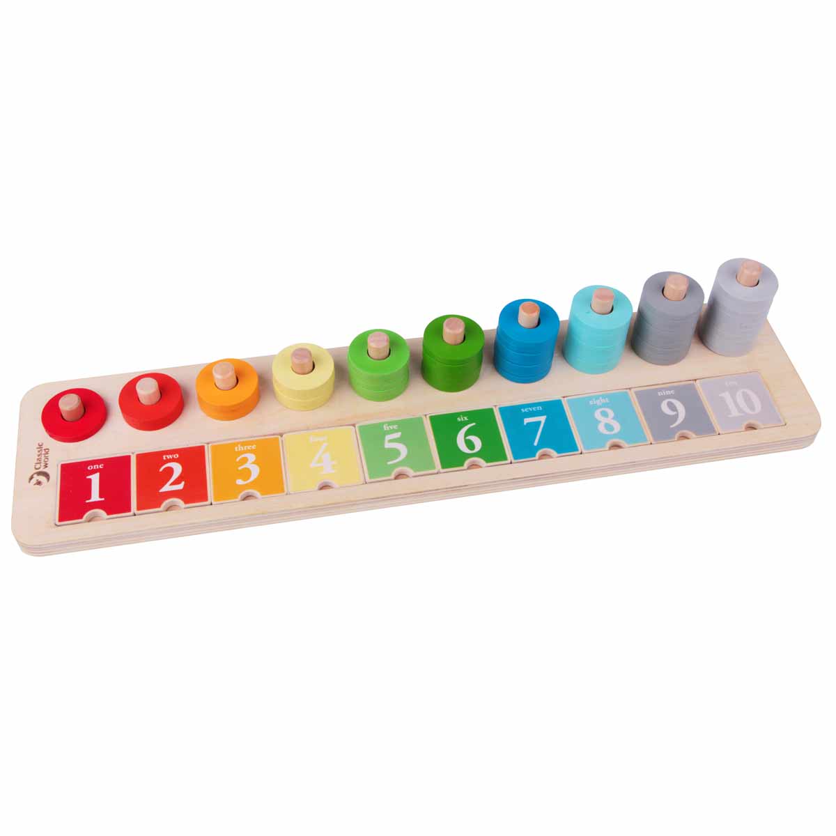 Children's educational board with numbers