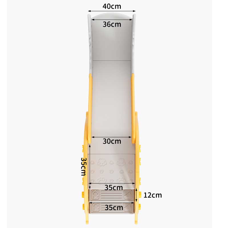 Children's slide in the shape of a giraffe 170 cm - yellow-orange