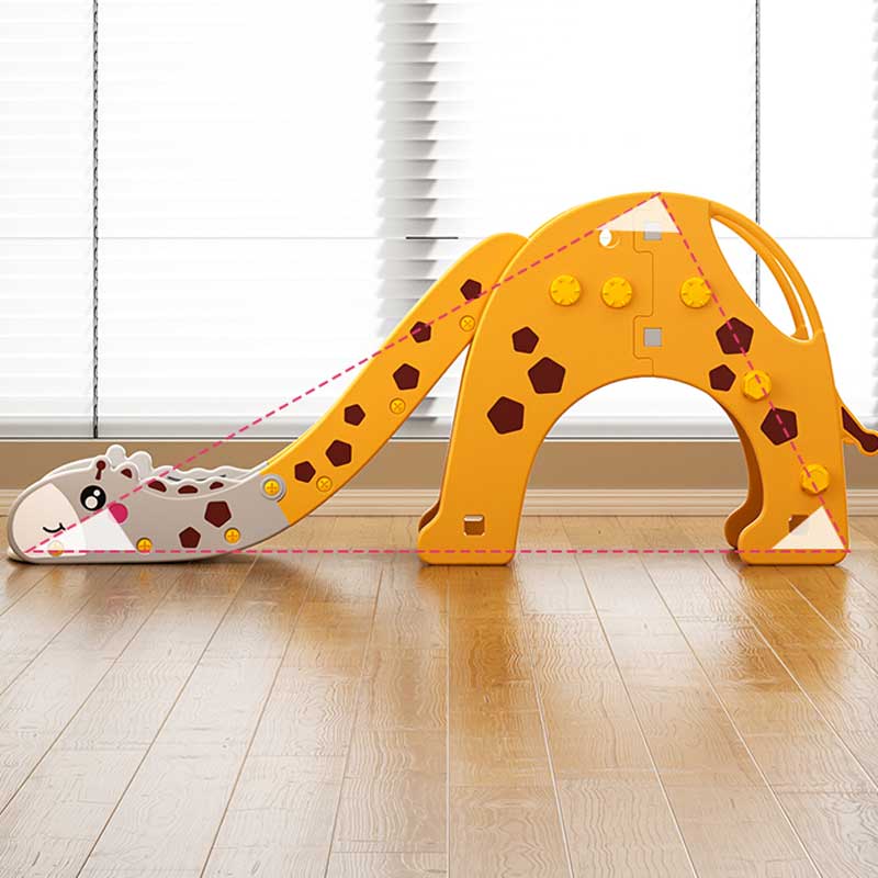 Children's slide in the shape of a giraffe 170 cm - yellow-orange