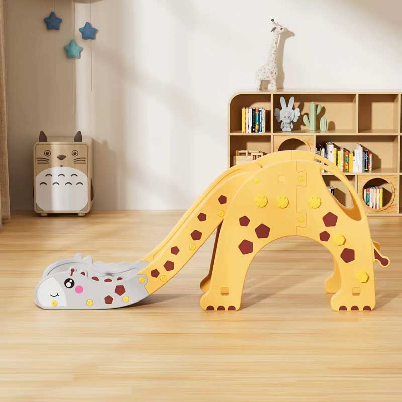 Children's slide in the shape of a giraffe 170 cm - yellow-orange