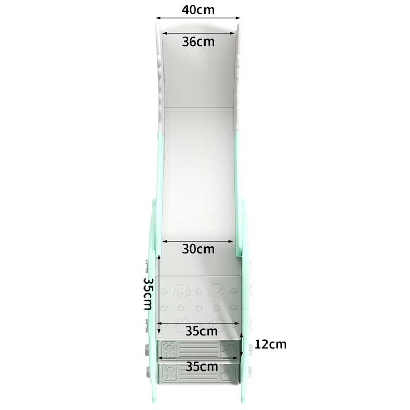 Children's slide in the shape of a giraffe 170 cm - blue