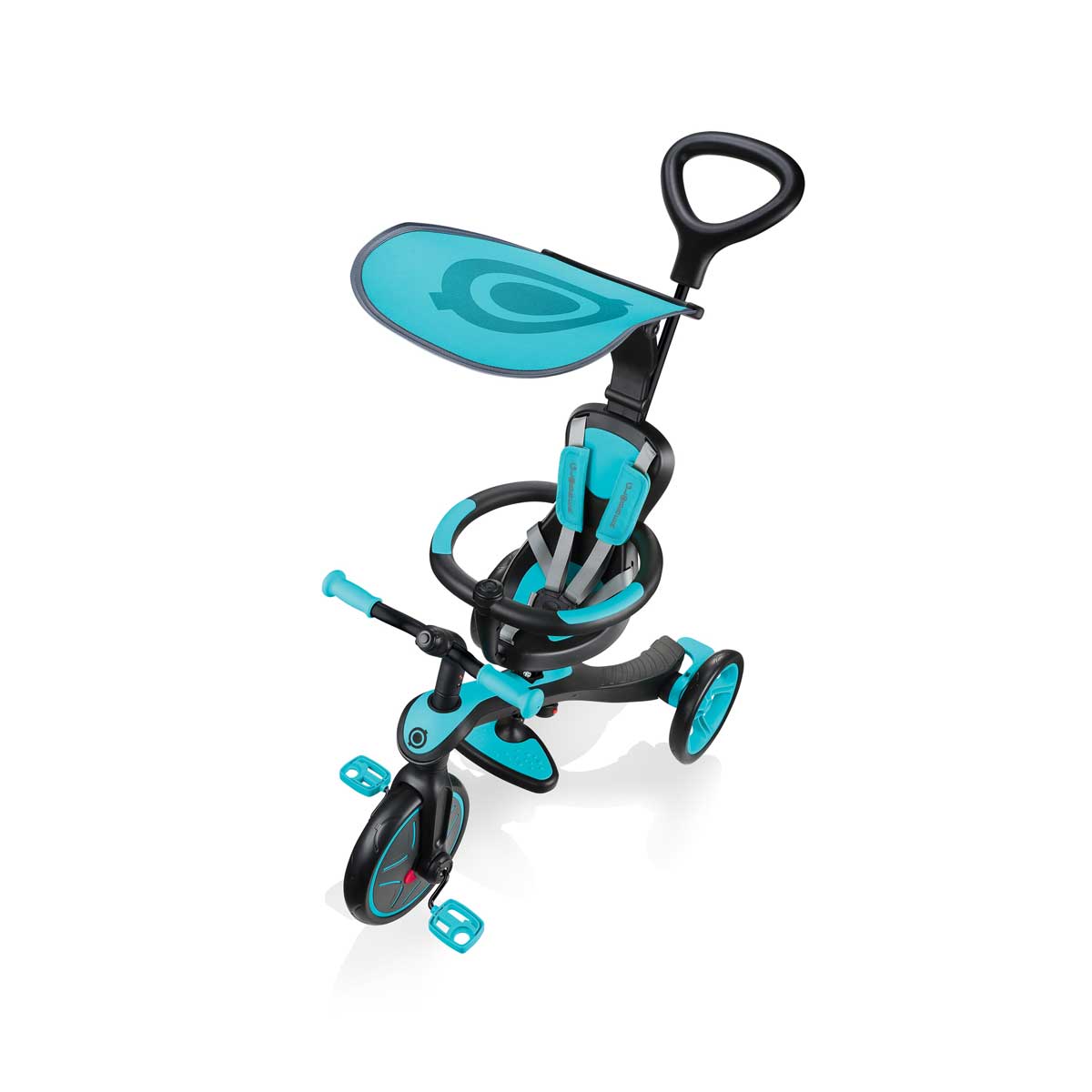 Children's tricycle 4 in 1, Globber Trike Explorer blue-green