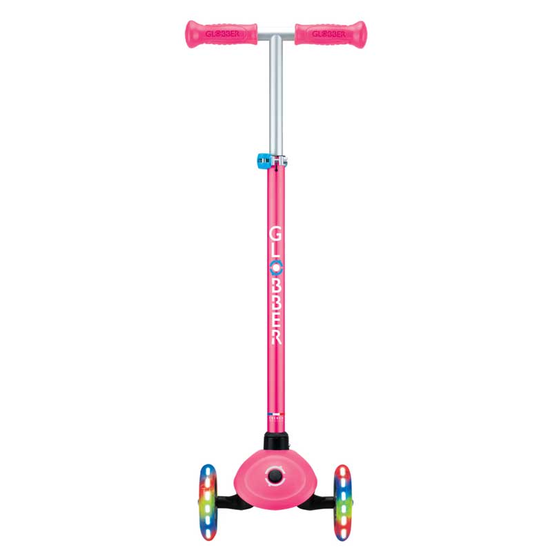 Children's scooter with 3 luminous wheels GLOBBER PRIMO PLUS LIGHTS, pink