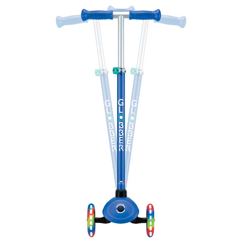 Children's scooter with 3 glowing wheels GLOBBER PRIMO PLUS LIGHTS, blue - green