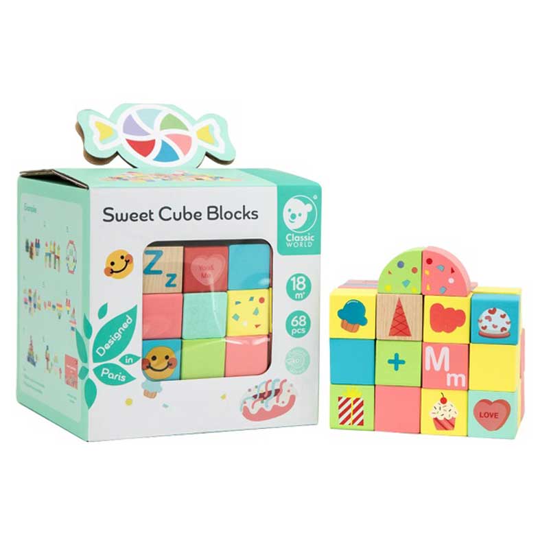 Children's wooden construction set of 68 parts - Sweets
