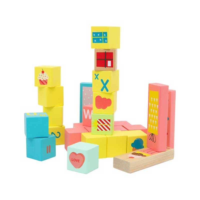 Children's wooden construction set of 68 parts - Sweets