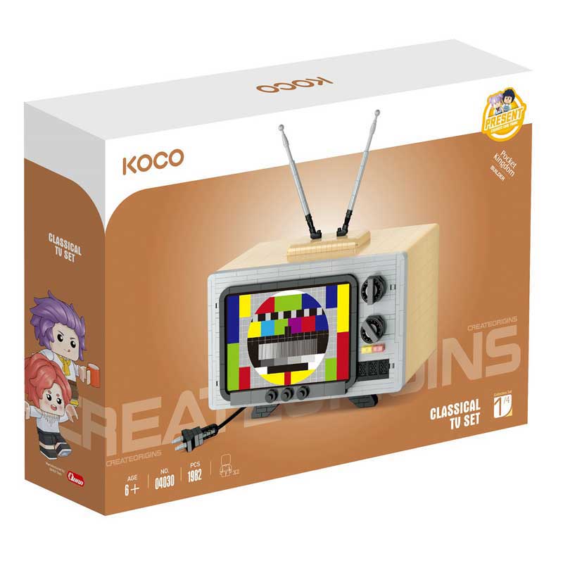 Children's constructor Retro TV with antenna -2280 parts