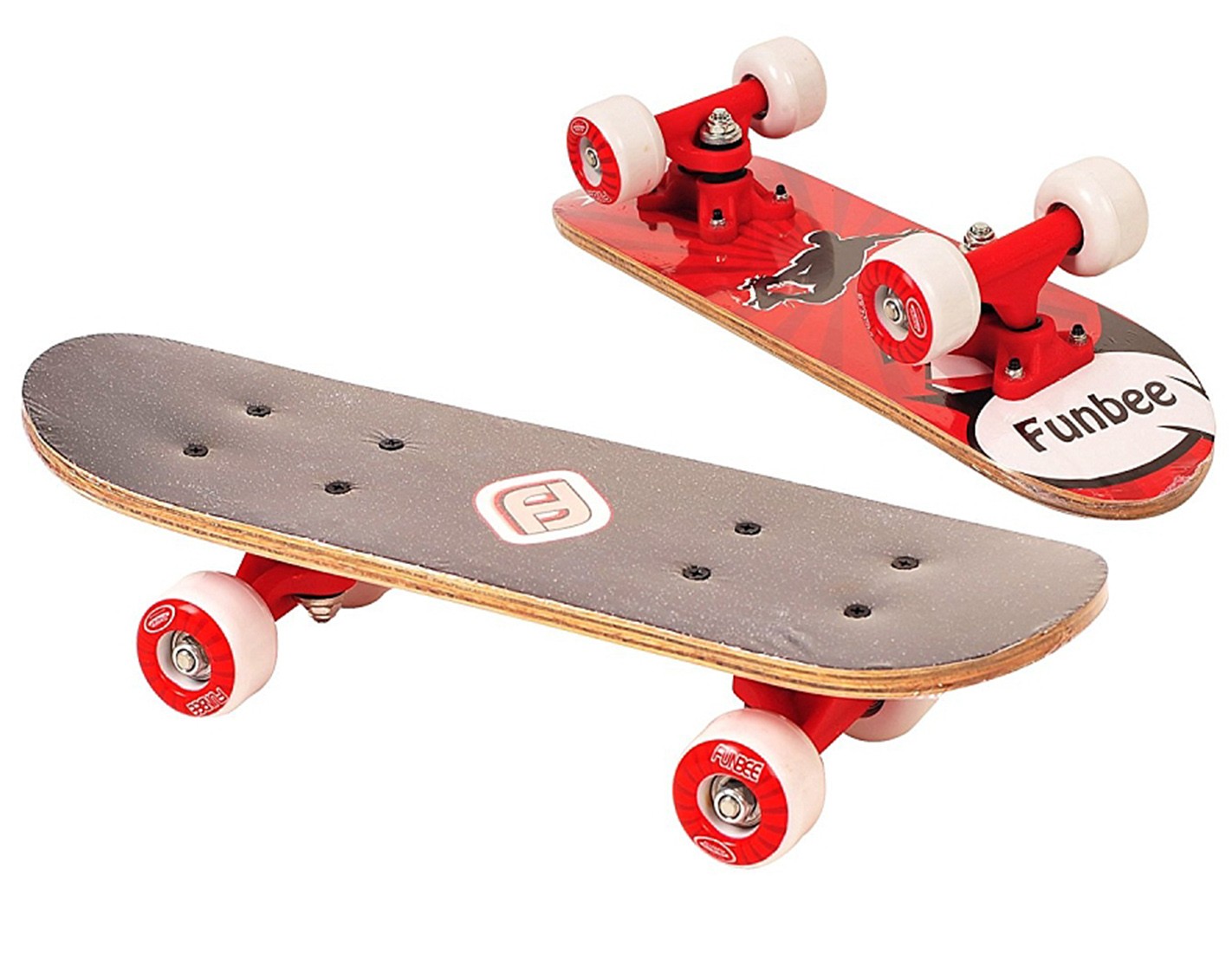 Children's mini skateboard, FUNBEE - red