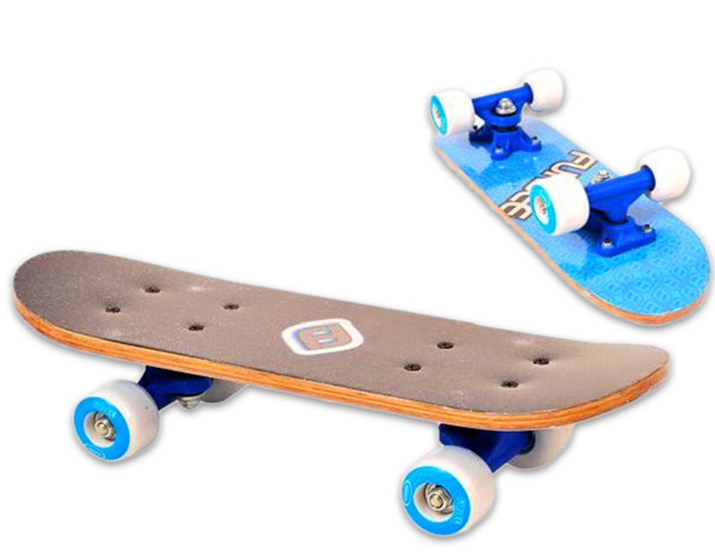 Children's mini skateboard, FUNBEE - blue
