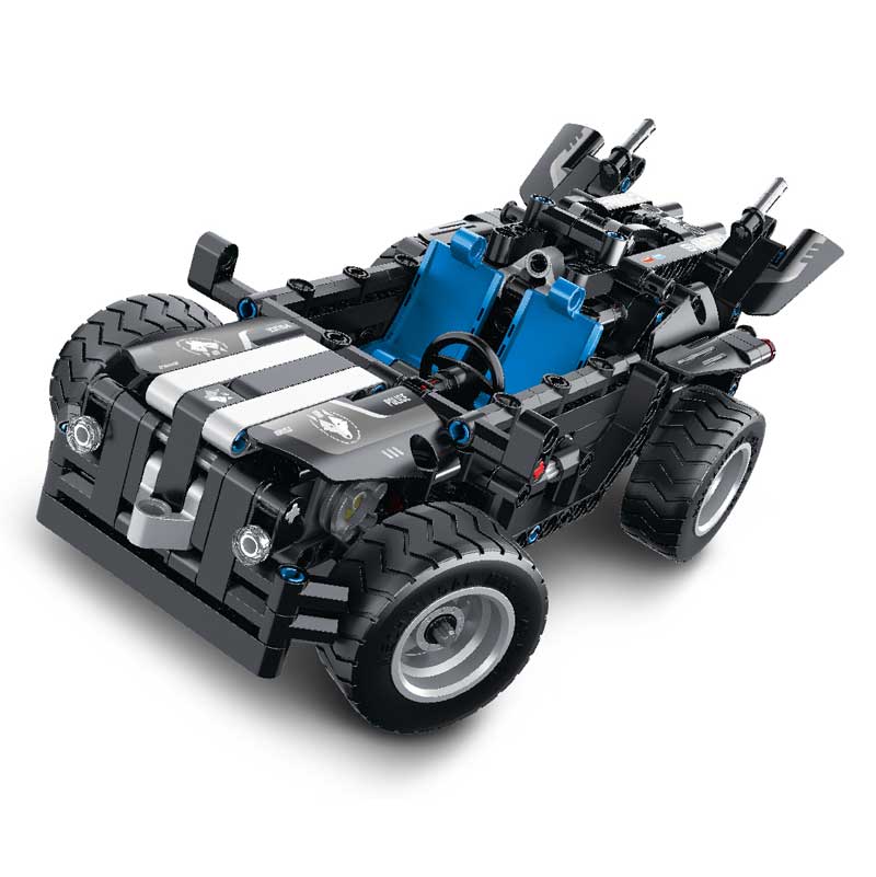 Children's plastic construction set 2 in 1 Military jeep SWAT - 391 parts