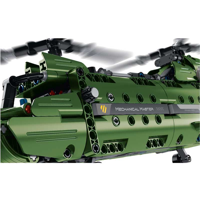 Children's plastic construction set 2 in 1 Military plane and helicopter - 393 parts