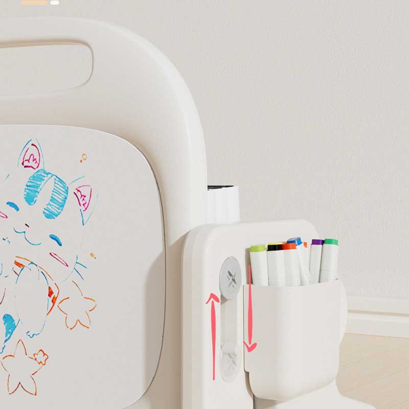 Children's mobile organizer with drawing board - Gray car